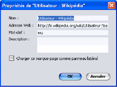 représentation d'un signet de Windows 96